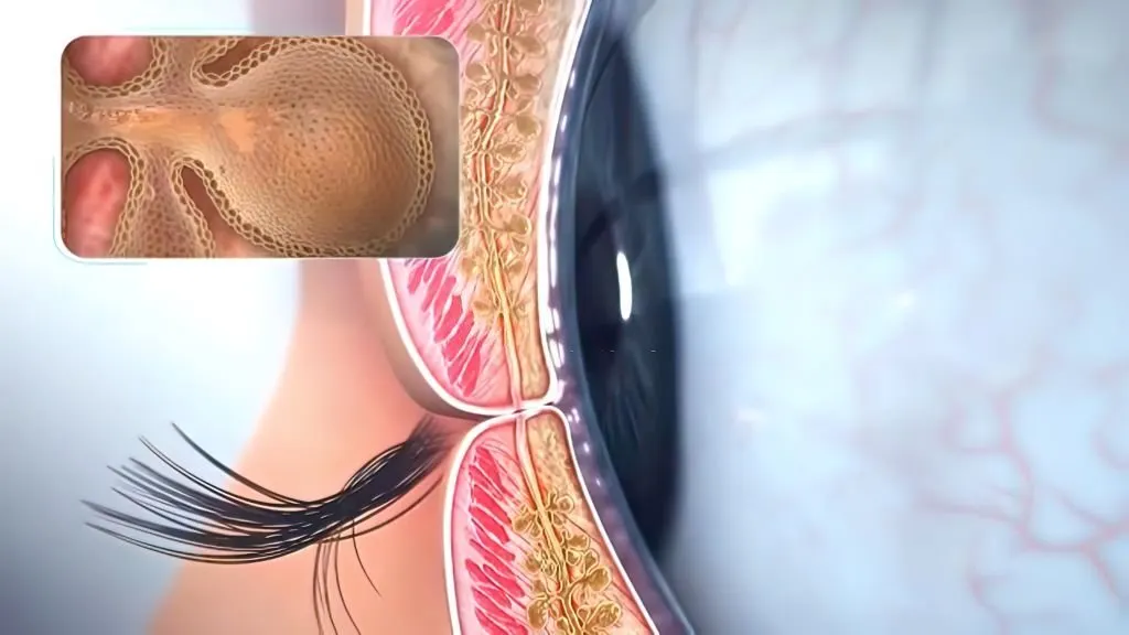 Visual representation of ocular blockage and blurry vision